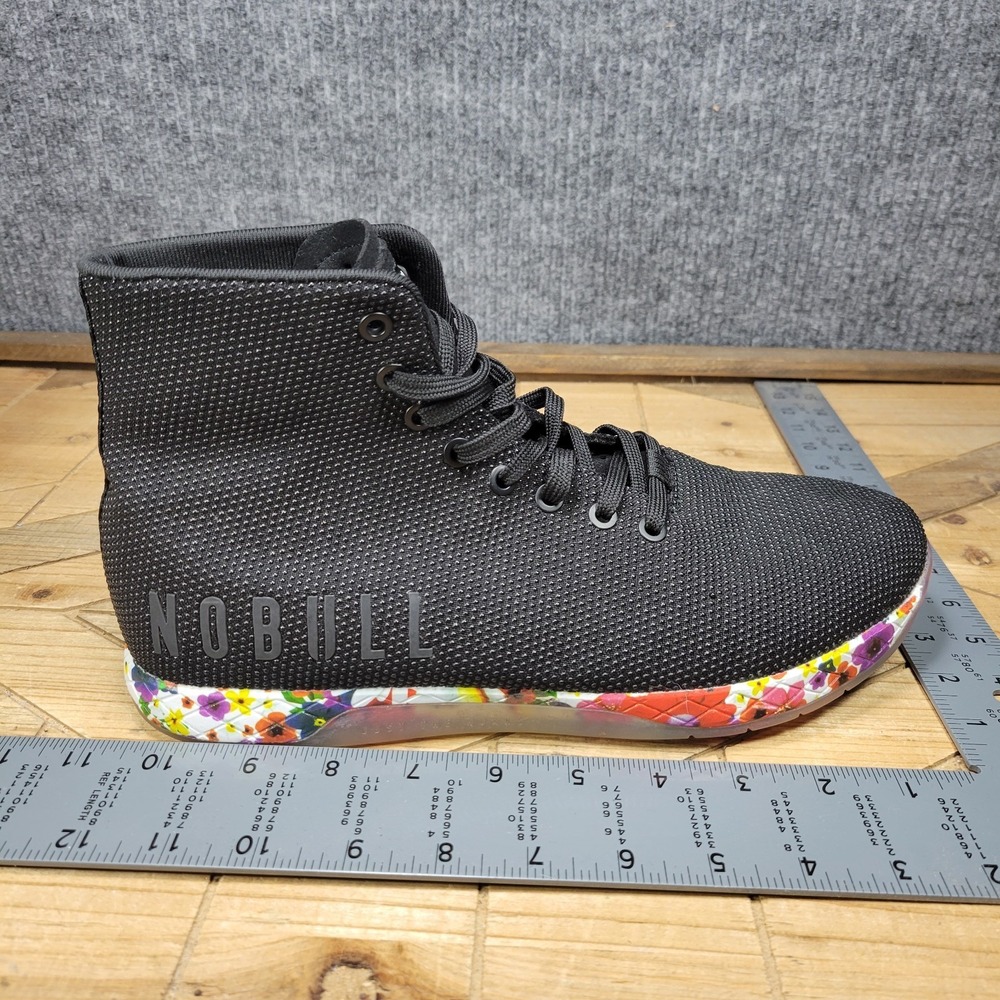 NOBULL Outwork High-Top Trainer Black Daisy Floral Men's Size 10 Rare CrossFit - Picture 12 of 13